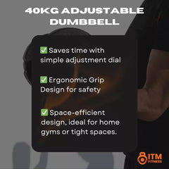 40Kg Adjustable Dumbbell (Single Item)