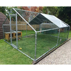 Hen Run With a Free Cover 4m x 3m x 2m - 13ft x 10ft x 6.6ft - Galvanised Heavy Duty Bars 32MM - Largest Bars In Ireland.