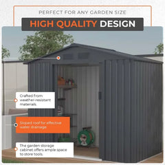 Metal Garden Shed – 10'7" x 9'1" - Weatherproof Lockable Storage Solution