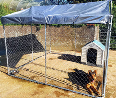 4m x 3m x 2m - 13ft x 10ft x 6.6ft - Dog Run – Heavy Duty Bars 33mm - NO ROOF COVER
