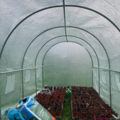 6x3x2m Polytunnel Pro Galvanised With Door - Green