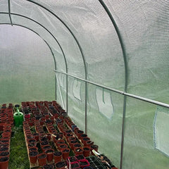 6x3x2m Polytunnel Pro Galvanised With Door - Green