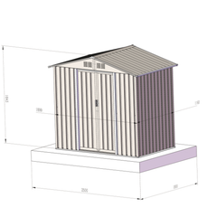 6x4FT Metal Garden Shed – Compact Durable Outdoor Storage
