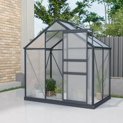 Greenhouse 6x4FT– Durable Polycarbonate Garden Greenhouse with UV Protection and Sturdy Frame