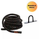 9M Battle Rope & Battle Rope Anchor Bundle