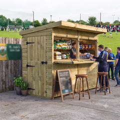8ft x 4ft Premium Timber Bar Shed – Compact Garden Entertainment