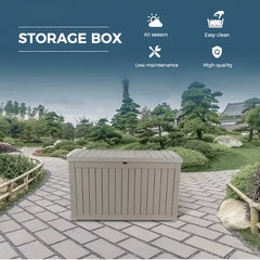 Plastic Outdoor Storage Box 870L ( 147 x 82 x 86cm ) No Lids