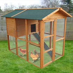 Chicken Cooplex Apartment Chicken Coop – 8-10 Birds - Natural Wood