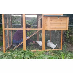 Chicken Cooplex Apartment Chicken Coop – 8-10 Birds - Natural Wood