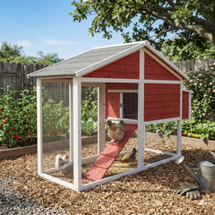 Eggs-R-Us Chicken Coop (Red) | Ideal for 4-6 Hens