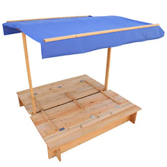 Covered Sand Pit With Closeable Wooden Cover