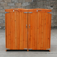 Deluxe Wheelie Bin Storage – 2 Bays - Greens