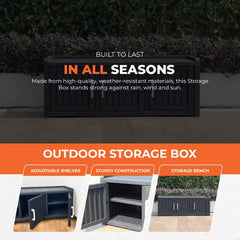 Plastic Storage Cabinet with Adjustable Shelves – Large & Stylish for Home, Garden, or Office - No Packaging