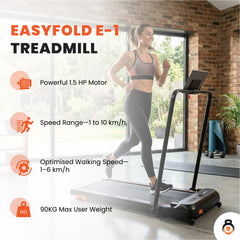 EasyFold E-1 Treadmill | 2-Year Warranty | Space-Saving Design