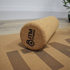 Eco Cork Massage Roller (12x4 in) | Firm Deep Tissue Foam Roller for Muscle Recovery & Myofascial Release