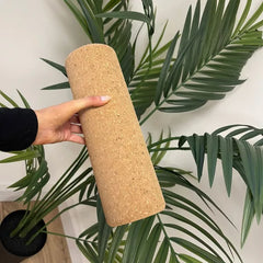 Eco Cork Massage Roller (12x4 in) | Firm Deep Tissue Foam Roller for Muscle Recovery & Myofascial Release