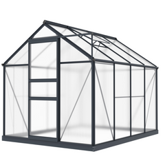 Greenhouse 6x8FT – Large Polycarbonate Garden Greenhouse with UV Protection & Sturdy Frame