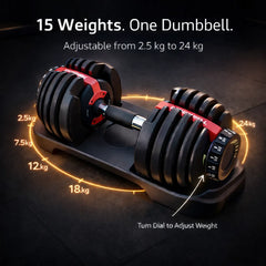 Adjustable Dumbbell 24KG (Pair)