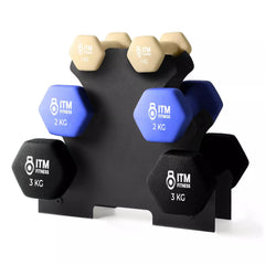 Neoprene Coated Dumbbell Hand Weight Set - 12KG