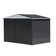 Metal 8x6FT (2.4 x 1.8m) Garden Shed – 2 Colours Available - Modern Outdoor Storage for Tools & Equipment + FREE Solar Light