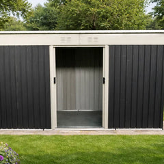 9ft x 4ft (2.7 x 1.2m) Metal Shed – Anthracite Grey Flat Roof