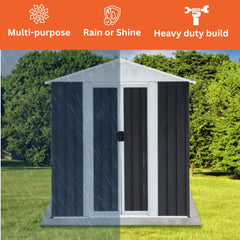 Metal Shed 5x3FT (1.5 x 0.9m) x Apex Roof - Durable Outdoor Storage Solution