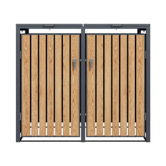 Wheelie Bin Shelter Premium - 2 Bay - Wood Effect Slats