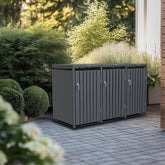 Wheelie Bin Shelter Premium - 3 Bay - Grey
