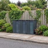 Opaque 3 Bay Premium Bin Shelter With Foot Pedal