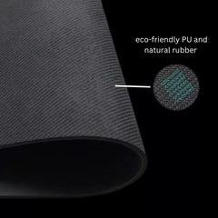 PU Yoga Mat | 5mm Thick, Non-Slip Grip, Includes Travel Bag - Black