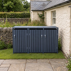 Wheelie Bin Shelter Premium - 3 Bay - Grey