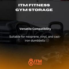 Dumbbell Storage Rack - Heavy Duty Organiser for Home & Gym, Space-Saving Dumbbell Stand - No Packaging