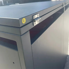 Wheelie Bin Shelter Premium - 2 Bay - Wood Effect Slats