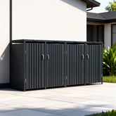 Wheelie Bin Shelter Premium - 4 Bay - Grey