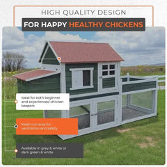 Princess Laya Chicken Coop - 6-8 Birds - Grey