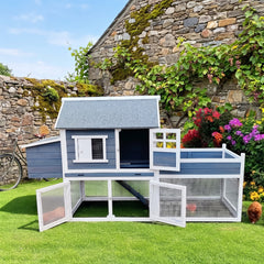 Princess Laya Chicken Coop - 6-8 Birds - Grey