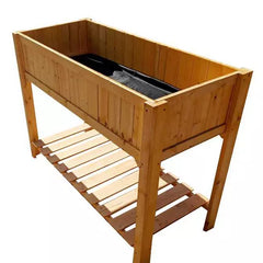 Raised Bed with Shelf - 120 x 54 x 90cm