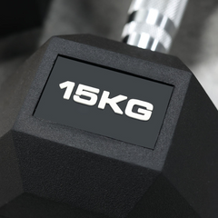 Rubber Hex Dumbbell