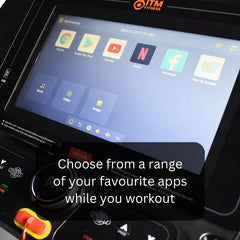 T-98 SMART Folding Treadmill with Inbuilt Massage Machine. Watch Netflix and more on a 16" Monitor.