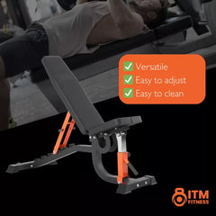 Utility Bench Adjustable Back Support And Seat levels