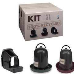 Eco Chicken Starter Kit | Recycled Feeder, Drinker & Nesting Box