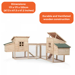 The Cluckleberry Inn Chicken Coop – 6-8 Birds - Natural Wood