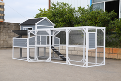 Chicken Shack Chicken Coop - 6-8 Birds – Grey and White