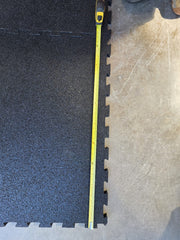 Interlocking Floor Tile/Gym Flooring ( Single ) - Size: 98x98x2cm - Black
