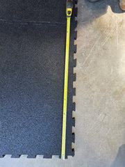 Interlocking Floor Tile/Gym Flooring ( Single ) - Size: 98x98x2cm - Black
