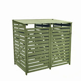 Wheelie Bin Storage – 2 Bay - Green