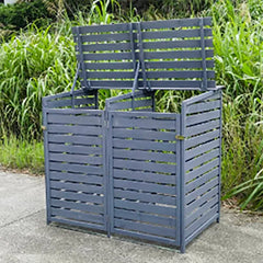Wheelie Bin Storage – 2 Bay - Green