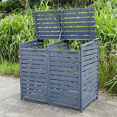 Wheelie Bin Storage – 2 Bay - Green