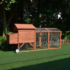 The Wheely Easy Chicken Coop & 20kg Layers Feed Starter Bundle – Mobile Wooden Hen House with Wheels (6-9 Birds) & Complete Poultry Nutrition