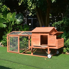 Wheely Easy Chicken Coop – 6-9 Birds - Natural Wood